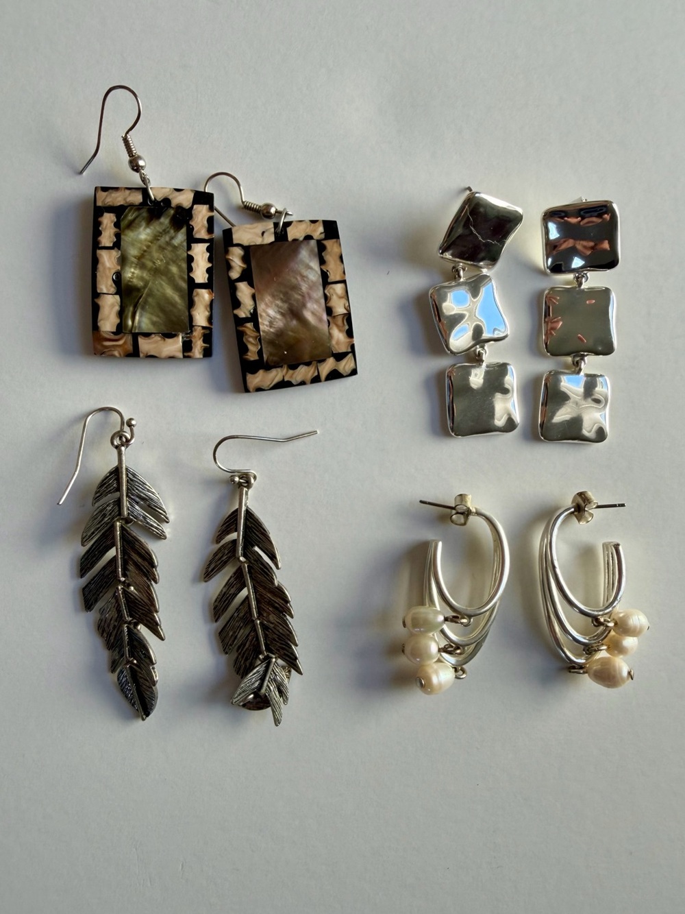 Lot of 4 Drop Dangling Earrings